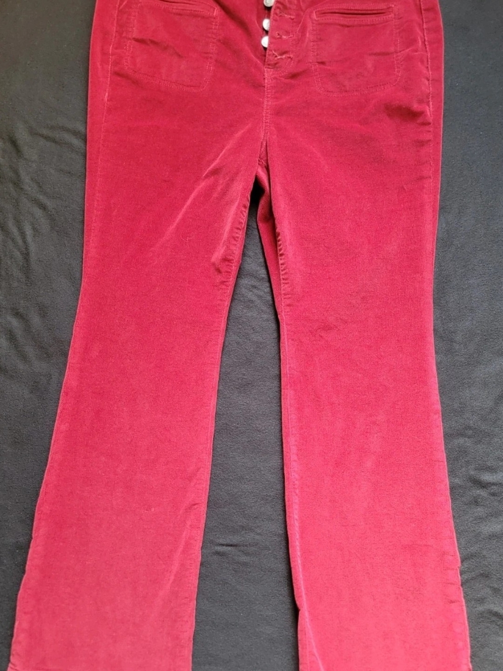 Women’s Boot Cut Corduroy Pants in Deep Red